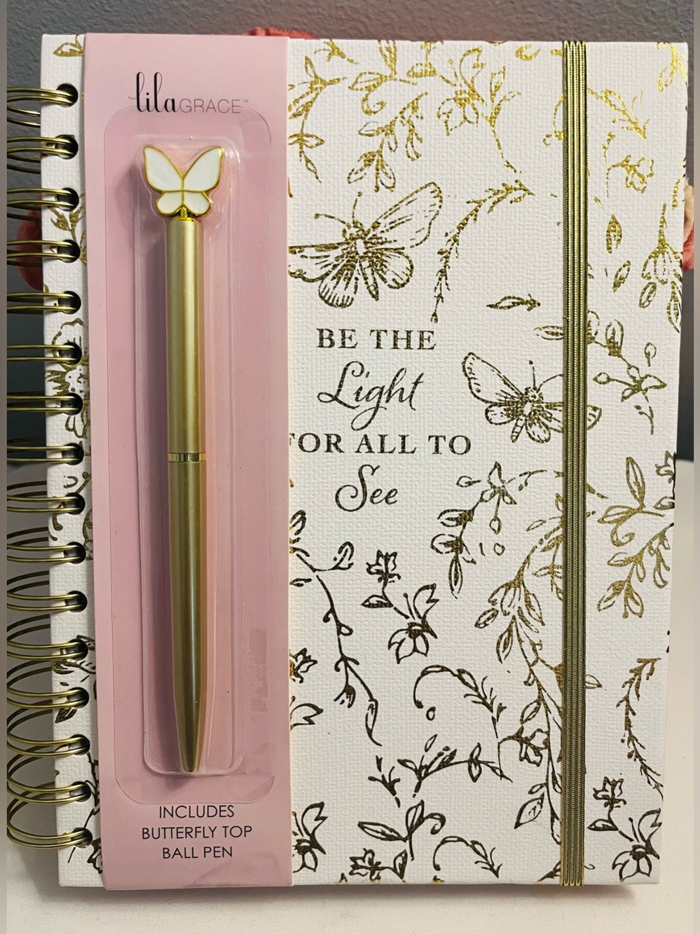 LILA GRACE Butterfly Notebook w/ Pen and a Bracelet Inspirational Bundle. NWT - Picture 2 of 5